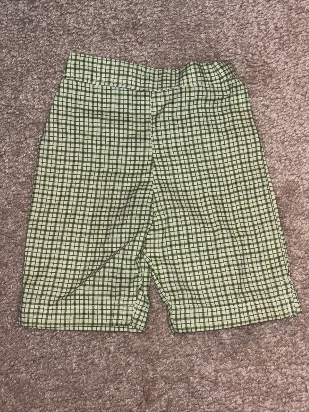 Green Plaid Pants for 18-inch Doll